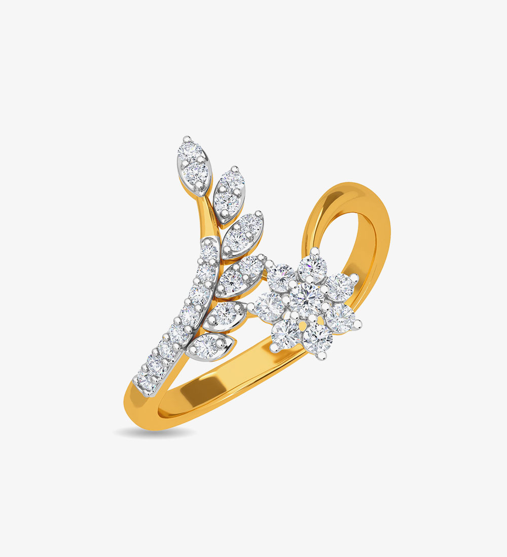 Anel Sinead em ouro amarelo 18k com diamantes