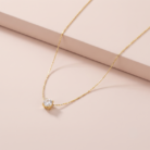 Colar ponto de luz com zircônia banhado a ouro 18k