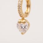 Brinco argola com zircônia redonda banho ouro 18k hipoalergênico com acabamento elegante e brilho intenso