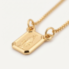 Colar escapulário Nossa Senhora Aparecida e Sagrado Coração de Jesus banho ouro 18k hipoalergênico.