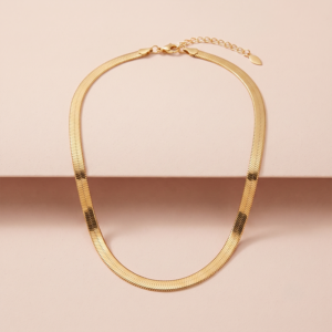 Colar corrente fita banho ouro 18k hipoalergênico para mulheres