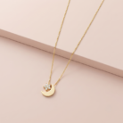 Colar lua e estrela com zircônias em banho ouro 18k hipoalergênico para mulheres.