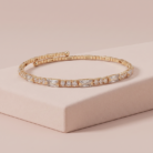 Bracelete com zircônias banho ouro 18k hipoalergênico