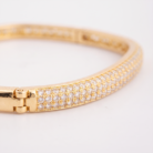 Pulseira bracelete quadrada com zircônias banho ouro 18k hipoalergênica com acabamento polido de alto brilho.