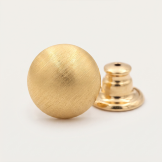 Brinco redondo de metal com banho de ouro 18k, semijoia hipoalergênica