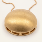Colar redondo em metal fosco com banho de ouro 18k, semijoia hipoalergênica