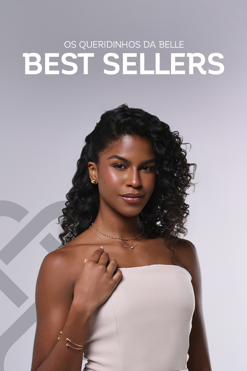 Banner da categoria Best Sellers da Belle Semijoias com seleção das semijoias mais vendidas.
